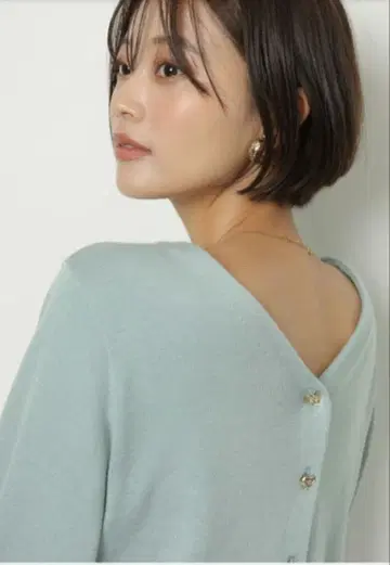 앞뒤 2way 하트 버튼 니트 아푸와이저 리셰