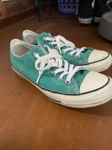CONVERSE 그린 캔버스 스니커즈