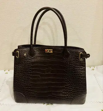 하마노 가죽 공예 클래식 어반 토트 크로코