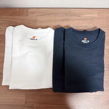 Hanes 비피 XXL 사이즈 블랙 화이트 x 2