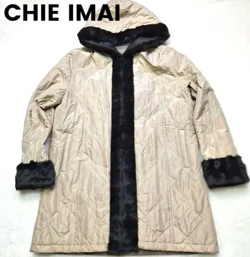 새상품급 CHIE IMAI 치에 이마이 롱 코트 리버서블 베이지 계열