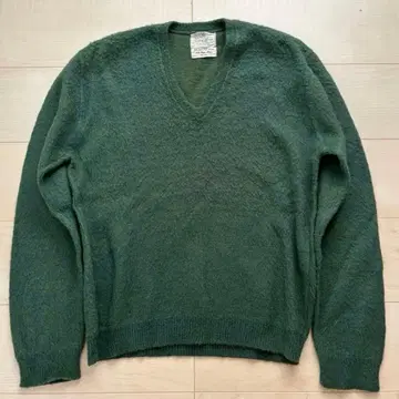 60s glenBrae 모헤어 v넥 모헤어 스웨터 그린 계열