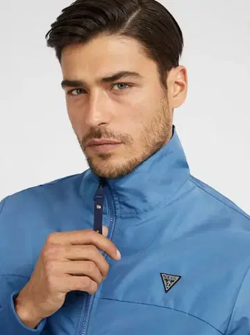 GUESS 파랑 집업 나일론 자켓