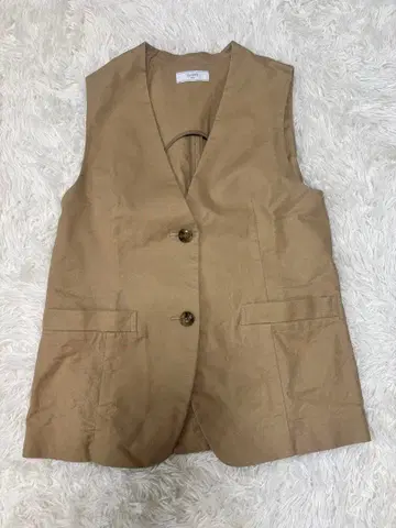 [ 새상품급 ] 슬로브 이에나 프렌치 린넨 코튼 베스트