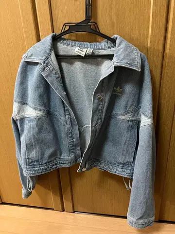 adidas 크롭 데님 자켓