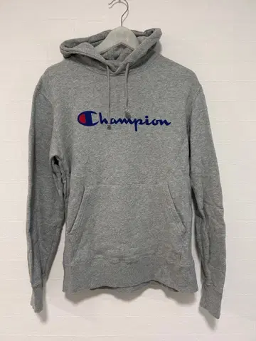 Champion 그레이 후드 부착 후드티