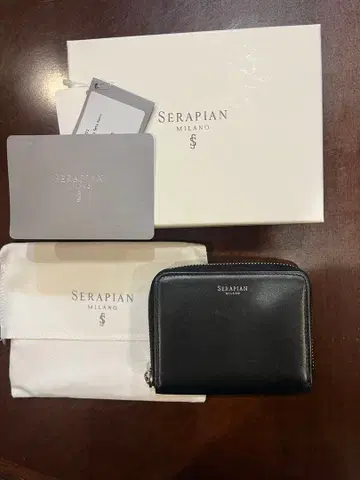 세라피안 지갑 블랙 라운드 지퍼