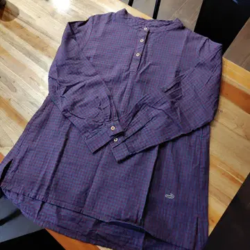 크로커다일 밴드 카라 깅엄 튜닉