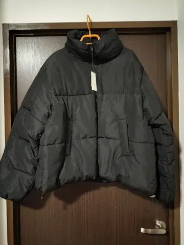 택 포함 미사용 새상품 그레일 블랙 다운 자켓