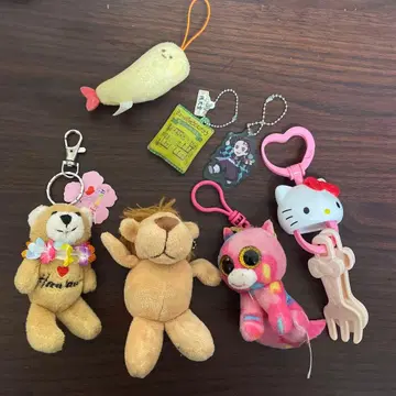 캐릭터 봉제 인형 스트랩 세트