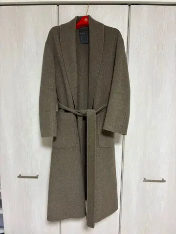 [ 새상품급 ] NOBLE super160 숄카라 리버 코트 브라운 38