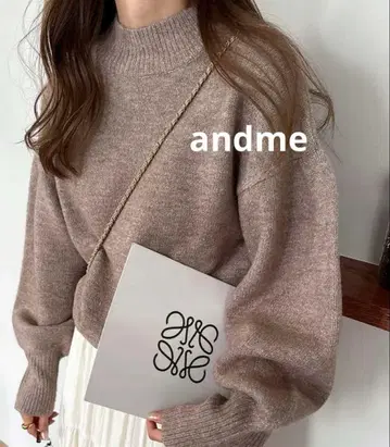 andme 소매 볼륨 긴팔 니트탑