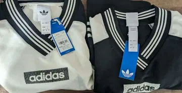 adidas 스트라이프 V넥 크롭 트레이닝복 2개 세트