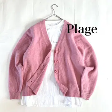 플라주 니트 가디건 캐시미어