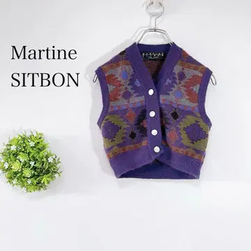 [ 새상품급 ] 마르티느 시트본 [ 38 ] 숏 기장 니트 베스트 모헤어