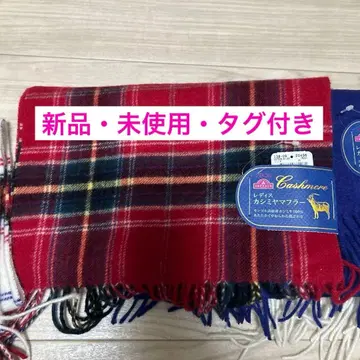 캐시미어 체크 무늬 머플러