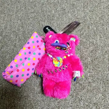 새상품 해피 베어 캔디 봉제 인형 키체인 유니버셜 USJ