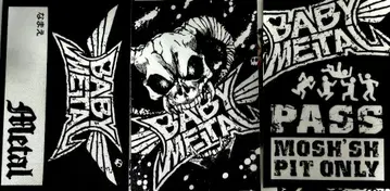 BABYMETAL 헤드뱅기어 봉입 특전 스티커 3종 세트