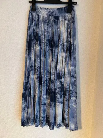 블루 타이다이 패턴 롱 스커트 키쿠치 쿄코