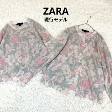 25년 모델 새상품급 자라 2점 앙상블 시스루 가디건 니트