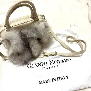 GIANNI NOTARO 퍼 달린 가죽 숄더백