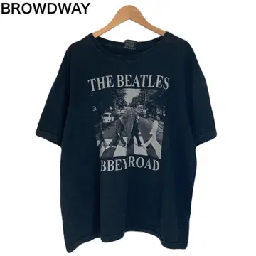 BROADWAY The Beatles 프린트 밴드 T셔츠 락 XL