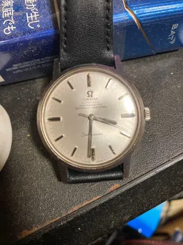 OMEGA Seamaster 자동 시계 실버 다이얼 희귀 논데이트
