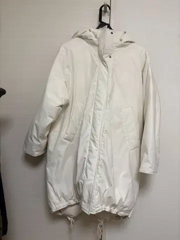 Spick&Span 발수 후디드 다운 코트 화이트