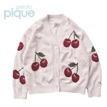 새상품 gelato pique 젤라또피케 체리 자카드 가디건