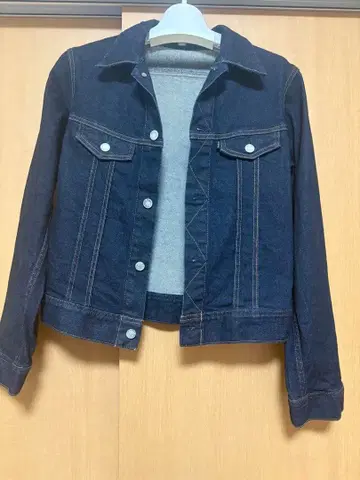 INDIVI 다크 블루 데님 자켓