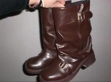 y2k 페어리 그런지 브라운 롱 부츠