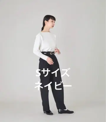 [ foufou ] toro tuck slacks 네이비