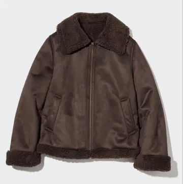 가격 인하 [ 유니클로 ] 새상품급 보아 자켓 다크 브라운