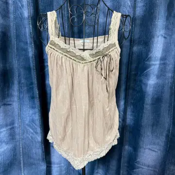 레이스 탱크탑 페어리 그런지 y2k 갸루 벨로아풍