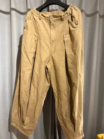 ANGLAN 베이지 와이드 팬츠