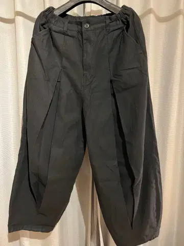 ANGLAN 블랙 와이드 팬츠