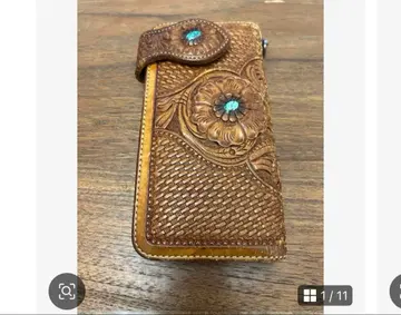 퍼니 funny 천연 가죽 쿠보타 크라프트 지갑 월렛 터콰이즈