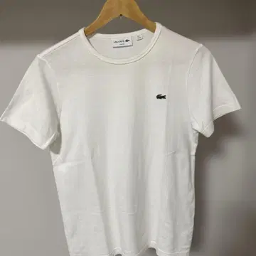 LACOSTE 화이트 슬림핏 T셔츠