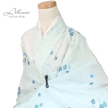 LULU97 기모노 코몬 명주 기장 151 스카이블루