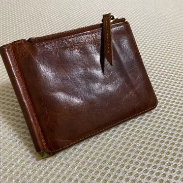 고급 이탈리아 가죽 반지갑 머니클립 코인 케이스 포함 일비종떼 스타일