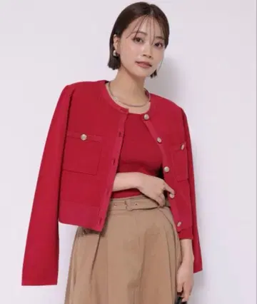 새상품급 Apuweiser-riche 라메 배색 자켓 앙상블