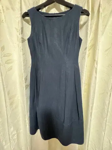 Rene 슬리브리스 무릎 기장 원피스 린넨 원피스 여름 원피스 34