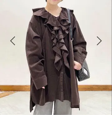 스튜디오 클립 카네하라 히로카즈 콜라보 가는 골 모듬 프릴 튜닉 셔츠