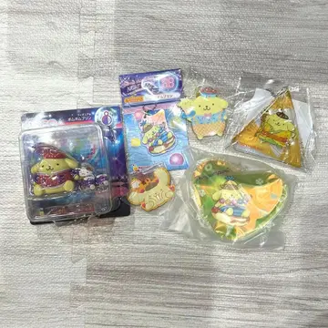 산리오 해피 복권 피규어 키링 파우치 폼폼푸딩 6종