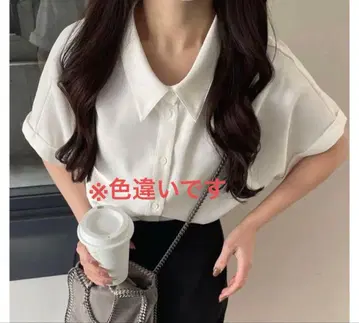 nairo 디자인 컬러 숏 슬리브 셔츠 BLACK