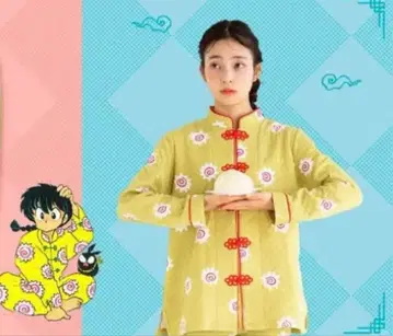 하자품 펠리시모 란마 1/2 파자마 나루토 패턴 상의만 L