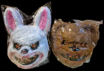 할로윈 애니멀 좀비 마스크 토끼/곰 2종 세트
