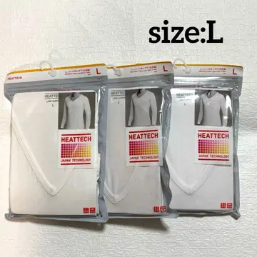 [새상품] 유니클로 히트텍 V넥 T 칠부 소매