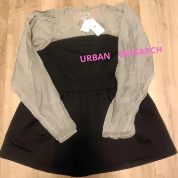 URBAN RESEARCH 그레이 블랙 긴팔 상의
