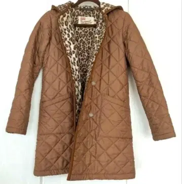 트래디셔널 웨더웨어 롱 코트 레오파드 카멜 32